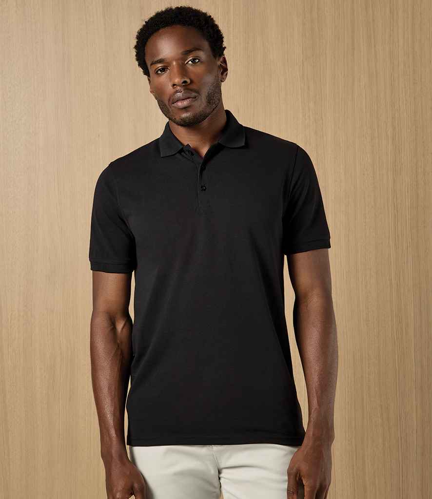 Kustom Kit Klassic Heavy Slim Fit Piqué Polo Shirt | Black