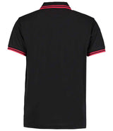 Kustom Kit Contrast Tipped Poly/Cotton Piqué Polo Shirt | Black/Red thumbnail 2