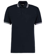 Kustom Kit Contrast Tipped Poly/Cotton Piqué Polo Shirt | Navy/White thumbnail 1