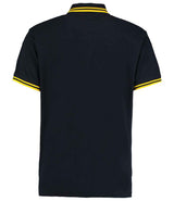 Kustom Kit Contrast Tipped Poly/Cotton Piqué Polo Shirt | Navy/Yellow thumbnail 2
