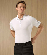 Kustom Kit Klassic Slim Fit Poly/Cotton Piqué Polo Shirt | White thumbnail 1