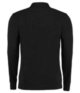 Kustom Kit Long Sleeve Poly/Cotton Piqué Polo Shirt | Black thumbnail 2