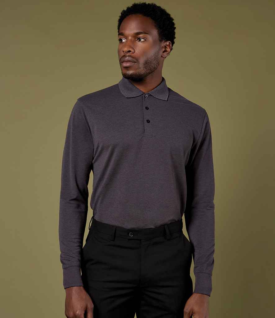 Kustom Kit Long Sleeve Poly/Cotton Piqué Polo Shirt | Graphite Grey