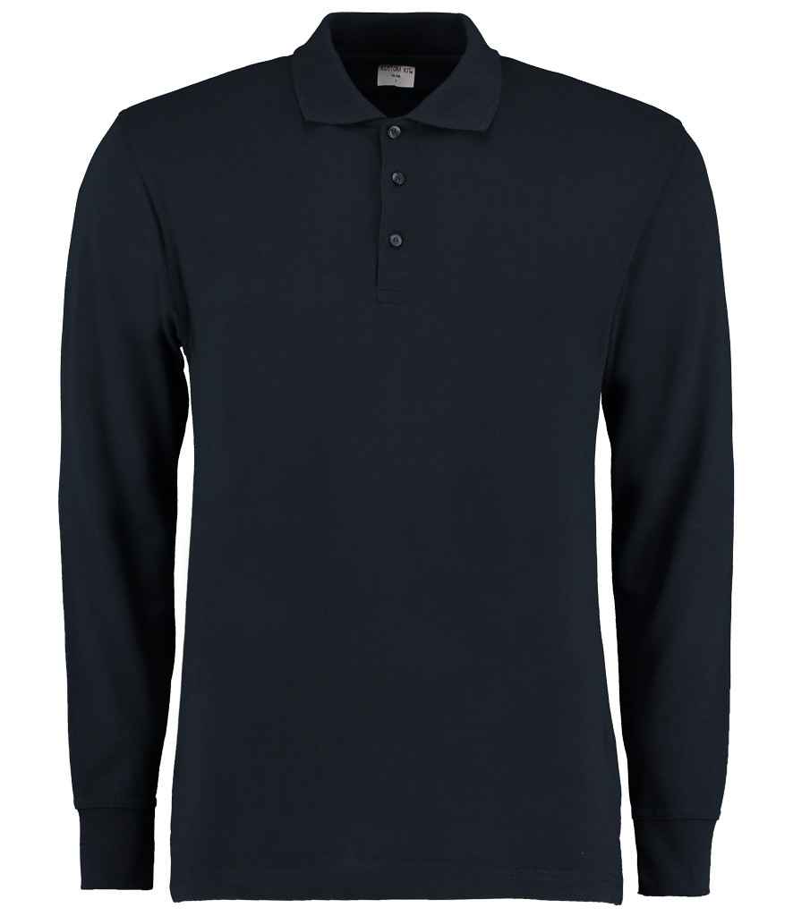 Kustom Kit Long Sleeve Poly/Cotton Piqué Polo Shirt | Navy
