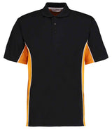 Kustom Kit Track Poly/Cotton Piqué Polo Shirt | Black/Gold thumbnail 1