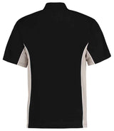 Kustom Kit Track Poly/Cotton Piqué Polo Shirt | Black/Grey thumbnail 2