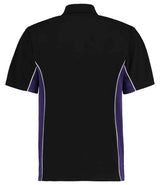 Kustom Kit Track Poly/Cotton Piqué Polo Shirt | Black/Purple thumbnail 2