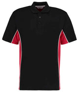 Kustom Kit Track Poly/Cotton Piqué Polo Shirt | Black/Red thumbnail 1