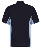 Kustom Kit Track Poly/Cotton Piqué Polo Shirt | Navy/Light Blue thumbnail 2