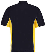 Kustom Kit Track Poly/Cotton Piqué Polo Shirt | Navy/Mid Yellow thumbnail 2