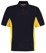 Kustom Kit Track Poly/Cotton Piqué Polo Shirt | Navy/Mid Yellow thumbnail 1