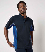 Kustom Kit Track Poly/Cotton Piqué Polo Shirt | Navy/Royal Blue thumbnail 1