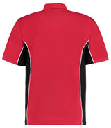 Kustom Kit Track Poly/Cotton Piqué Polo Shirt | Red/Black thumbnail 2