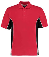 Kustom Kit Track Poly/Cotton Piqué Polo Shirt | Red/Black thumbnail 1