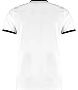 Kustom Kit Fashion Fit Ringer T-Shirt | White/Black thumbnail 1
