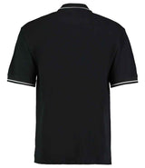 Kustom Kit St Mellion Tipped Cotton Piqué Polo Shirt | Black/White thumbnail 2