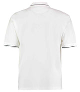 Kustom Kit St Mellion Tipped Cotton Piqué Polo Shirt | White/Navy thumbnail 2