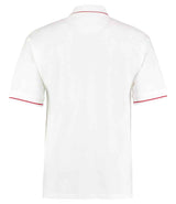 Kustom Kit St Mellion Tipped Cotton Piqué Polo Shirt | White/Red thumbnail 2