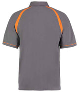 Kustom Kit Oak Hill Cotton Piqué Polo Shirt | Charcoal/Orange thumbnail 2