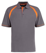 Kustom Kit Oak Hill Cotton Piqué Polo Shirt | Charcoal/Orange thumbnail 1