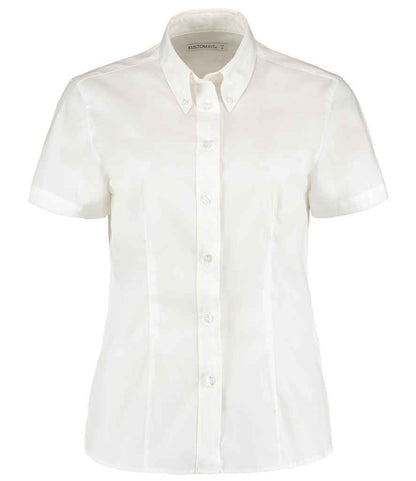 Kustom Kit Ladies Premium Short Sleeve Tailored Oxford Shirt