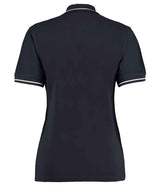 Kustom Kit Ladies St Mellion Tipped Cotton Piqué Polo Shirt | Navy/White thumbnail 4