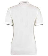 Kustom Kit Ladies St Mellion Tipped Cotton Piqué Polo Shirt | White/Navy thumbnail 2