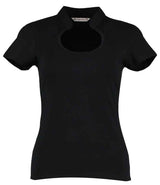 Kustom Kit Ladies Keyhole Neck Corporate Top | Black thumbnail 2
