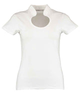 Kustom Kit Ladies Keyhole Neck Corporate Top | White thumbnail 1