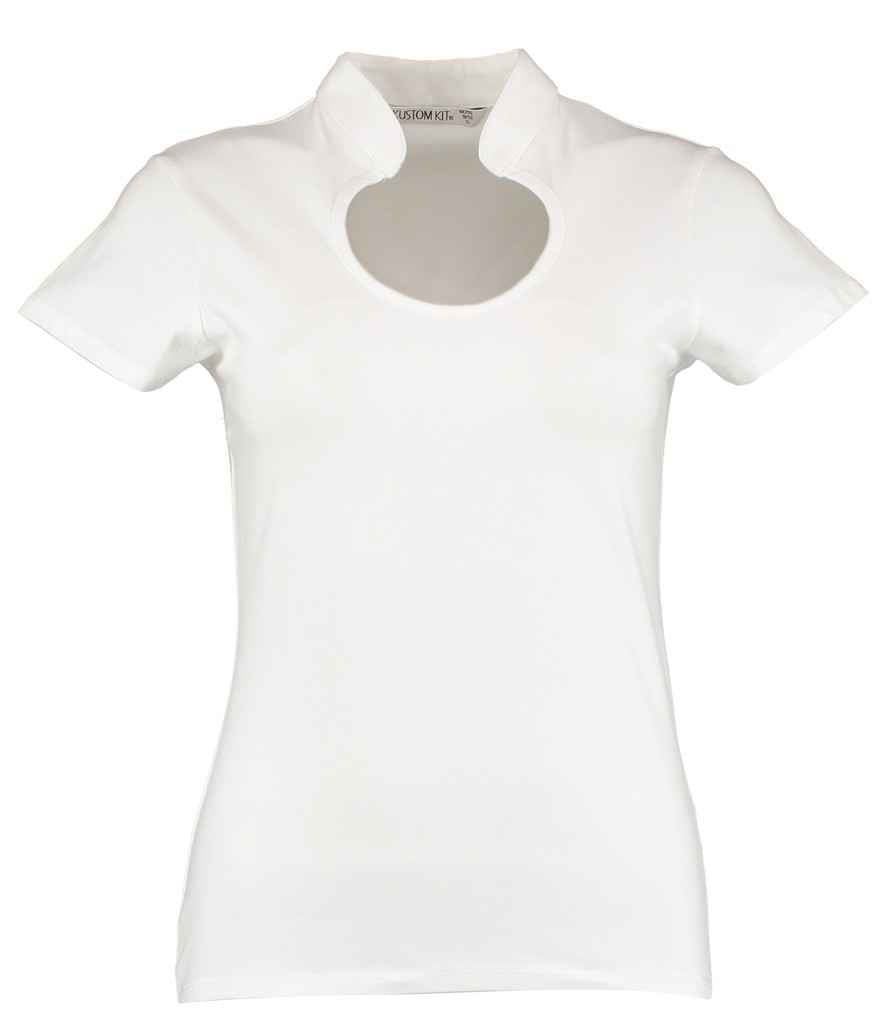 Kustom Kit Ladies Keyhole Neck Corporate Top | White