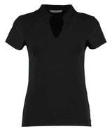 Kustom Kit Ladies V Neck Corporate Top | Black thumbnail 2