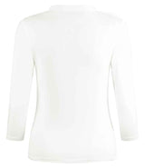 Kustom Kit Ladies 3/4 Sleeve Mandarin Collar Top | White thumbnail 2