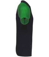 Kariban Baseball Cotton Piqué Polo Shirt | Black/Green thumbnail 3