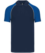Kariban Baseball Cotton Piqué Polo Shirt | Navy/Royal Blue thumbnail 1