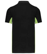 Kariban Flag Poly/Cotton Piqué Polo Shirt | Black/Lime Green thumbnail 2