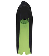 Kariban Flag Poly/Cotton Piqué Polo Shirt | Black/Lime Green thumbnail 3