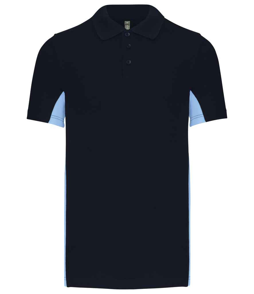 Kariban Flag Poly/Cotton Piqué Polo Shirt | Navy/Sky Blue