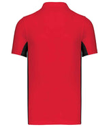 Kariban Flag Poly/Cotton Piqué Polo Shirt | Red/Black thumbnail 2
