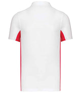 Kariban Flag Poly/Cotton Piqué Polo Shirt | White/Red thumbnail 2