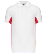 Kariban Flag Poly/Cotton Piqué Polo Shirt | White/Red thumbnail 1