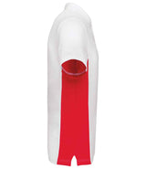 Kariban Flag Poly/Cotton Piqué Polo Shirt | White/Red thumbnail 3