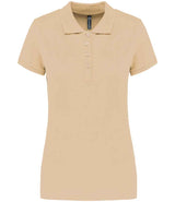 Kariban Ladies Short Sleeve Piqué Polo Shirt | Light Sand thumbnail 1