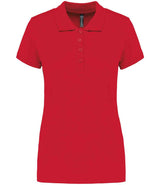 Kariban Ladies Short Sleeve Piqué Polo Shirt | Red thumbnail 1
