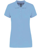 Kariban Ladies Short Sleeve Piqué Polo Shirt | Sky Blue thumbnail 1