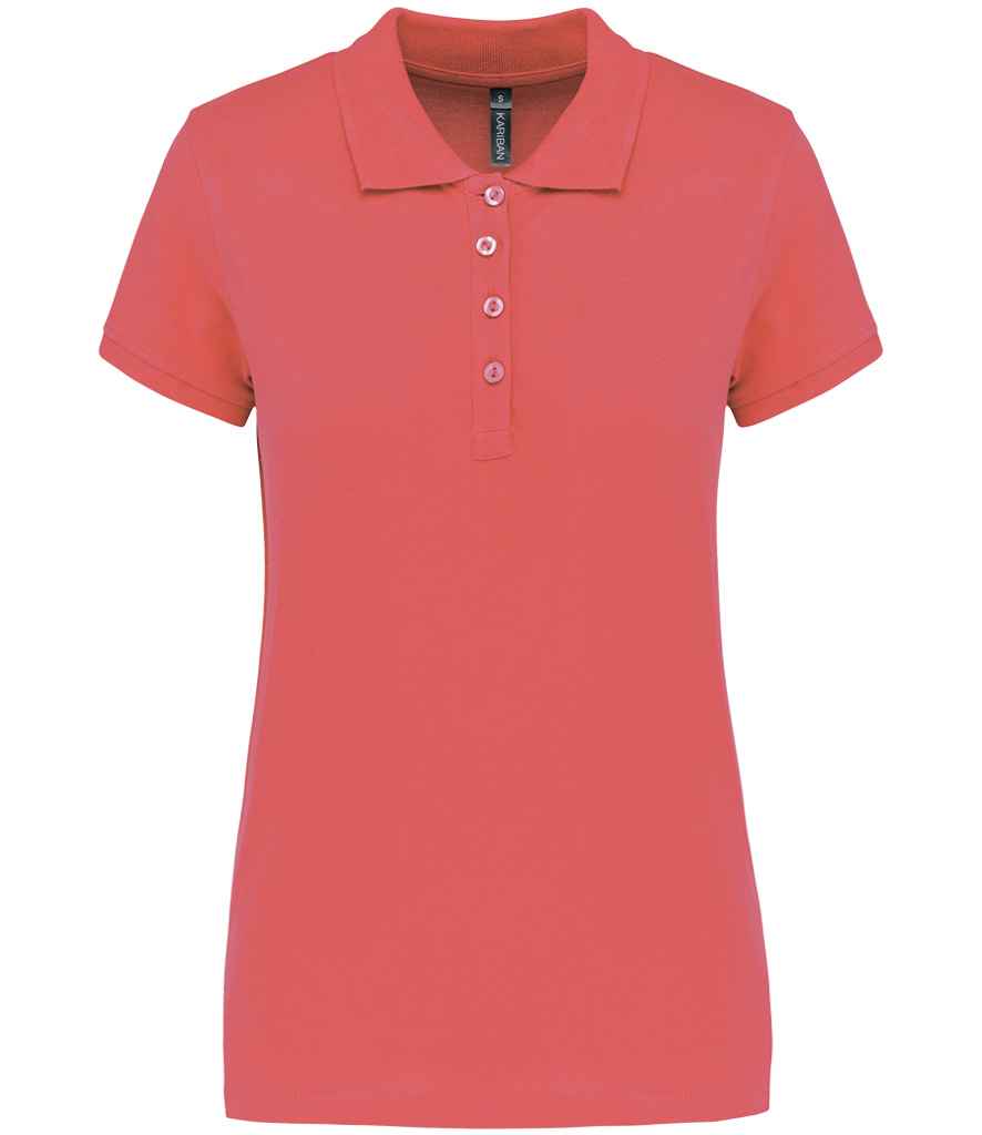 Kariban Ladies Short Sleeve Piqué Polo Shirt | True Coral