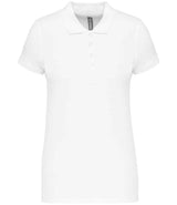 Kariban Ladies Short Sleeve Piqué Polo Shirt | White thumbnail 1