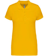 Kariban Ladies Short Sleeve Piqué Polo Shirt | Yellow thumbnail 1