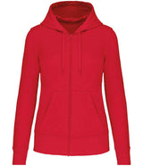 Kariban Ladies Full Zip Hoodie | Red thumbnail 1
