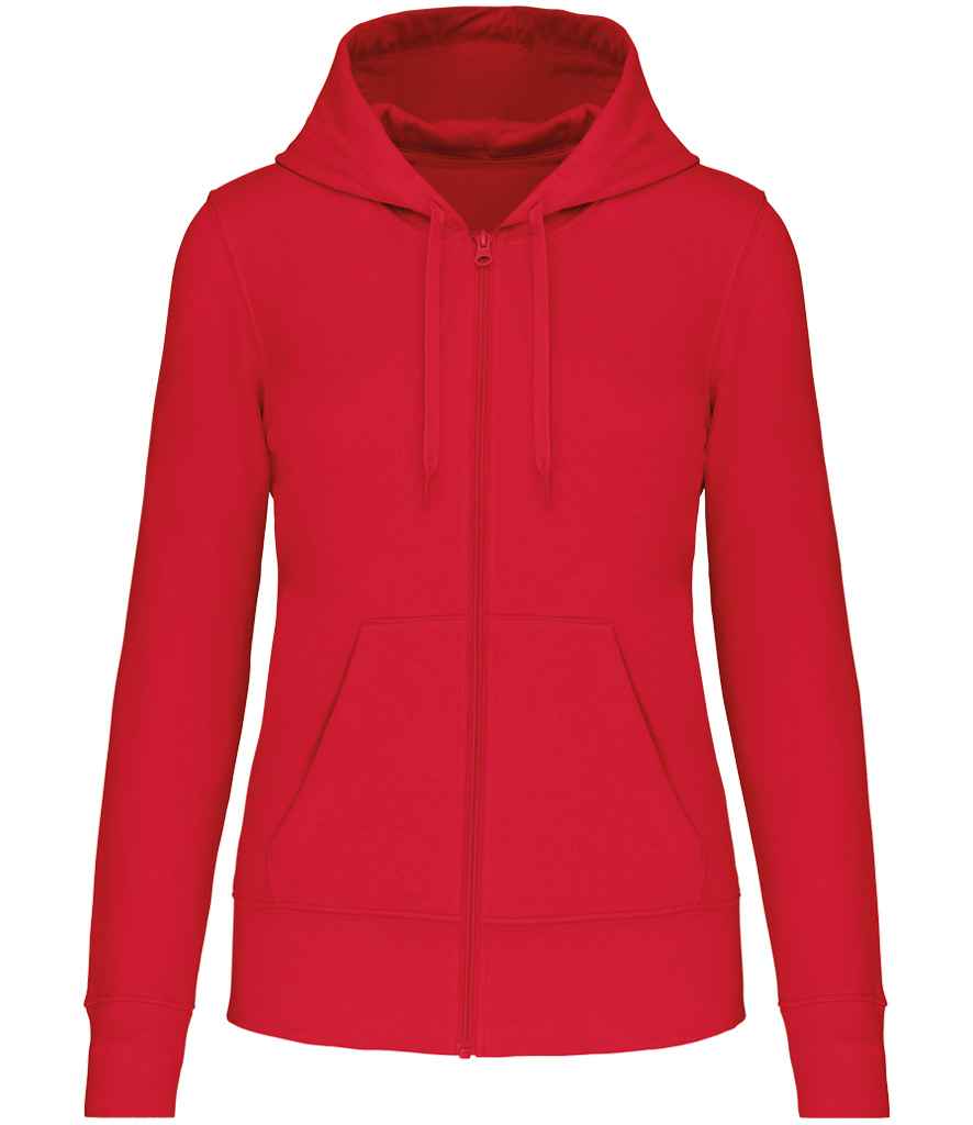 Kariban Ladies Full Zip Hoodie | Red