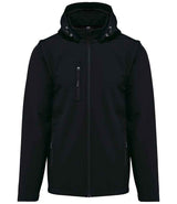 Kariban Unisex Three Layer Hooded Soft Shell Jacket | Black thumbnail 1